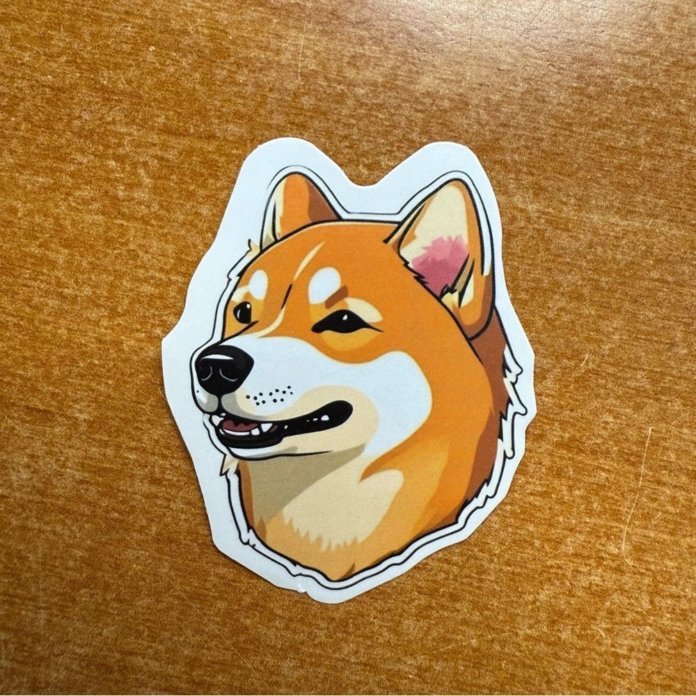 Shiba Inu Dog Sticker - Brown‎ and White